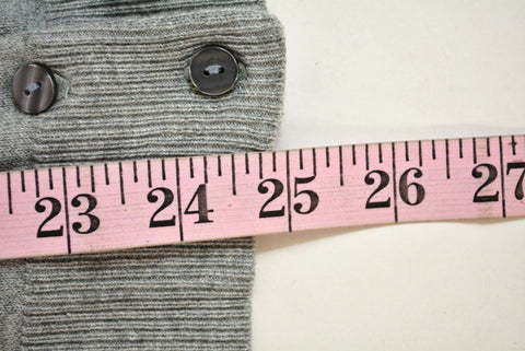 New Karen Scott Women Gray Heather Button Down Knit Sweater Cardigan Shrug Top M