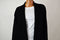 Karen Scott Womens Shawl Collar Black Open Front Knit Cardigan Shrug Top Plus 1X