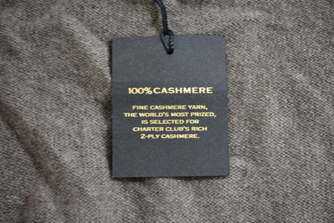 Charter Club Women's Cashmere Beige Slim Fit Luxury Duster Cardigan Shrug Top M