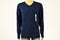 New Alfani Men's Long-Sleeves Blue Textured Tonal Striped V-Neck Sweater XXL 2XL