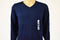 New Alfani Men's Long-Sleeves Blue Textured Tonal Striped V-Neck Sweater XXL 2XL