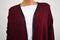 Charter Club Women Open-Front Cotton Red Faux-Leather Trim Cardigan Shrug Top XL