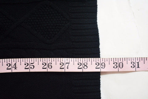 New Karen Scott Women's Open-Front Black Cable Knit Duster Cardigan Shrug Top L