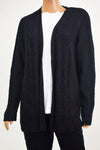 New Karen Scott Women's Open-Front Black Cable-Knit Duster Cardigan Shrug Top XL