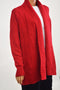 Charter Club Women's Shawl Collar Red Open-Front Textured Cardigan Shrug Top XL