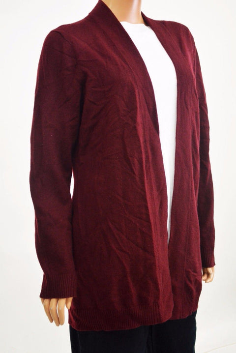 $109 Charter Club Women's Cashmere Red Open Front Luxury Cardigan Shrug Top XL - evorr.com
