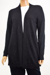 $109 Charter Club Women's Cashmere Black Open Front Luxury Cardigan Shrug Top S - evorr.com