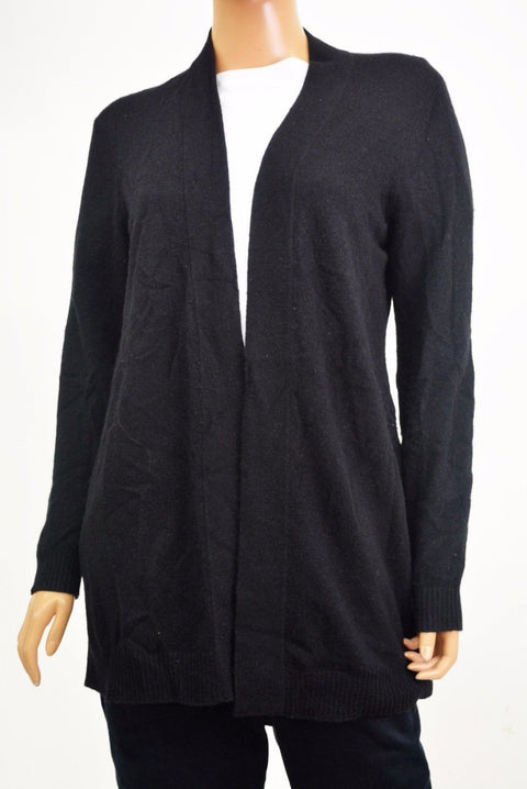 $109 Charter Club Women's Cashmere Black Open Front Luxury Cardigan Shrug Top S - evorr.com