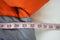 New Gerry Mens Full Zip Gray Orange Color Block Hooded Down Puffer Jacket Coat M