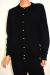 Karen Scott Women's Long-Sleeves Black Luxsoft Button-Down Cardigan Shrug Top L