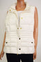 New Charter Club Women's Ivory Full Zip Button Down Quilted Vest Jacket Coat XL