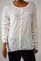 New Karen Scott Women's White Button Front Pointelle Knit Cardigan Shrug Top L