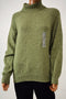 Karen Scott Womens Turtle Neck Long Sleeve Cotton Green Marl Knit Sweater Top XL