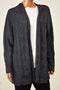 Karen Scott Women's Open Front Gray Heather Cable Knit Duster Cardigan Shrug 2XL