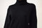 JM Collection Women's Turtle Neck Black Buttoned-Cuff Ribbed Knit Sweater Top L