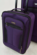 $340 Travel Select Segovia 2 Piece Set Luggage Travel Suitcase Purple Softcase