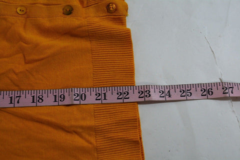 August Silk Women Long Sleeve Silk Blend Yellow Button-Down Cardigan Shrug Top L