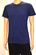 $75 New Theory Koree Mens Short-Sleeve Blue Pima Cotton Crewneck T-Shirt Small S - evorr.com