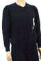 John Ashford Mens Long Sleeve Black Striped Texture Cotton V-Neck Knit Sweater M - evorr.com