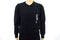 John Ashford Mens Long Sleeve Black Striped Texture Cotton V-Neck Knit Sweater M - evorr.com
