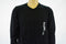 John Ashford Mens Long Sleeve Black Striped Texture Cotton V-Neck Knit Sweater M - evorr.com