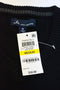 John Ashford Mens Long Sleeve Black Striped Texture Cotton V-Neck Knit Sweater M - evorr.com