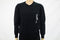 John Ashford Mens Long-Sleeve Black Striped Texture Cotton V Neck Knit Sweater M - evorr.com