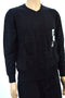 John Ashford Men's Long-Sleeves Black Striped Texture Cotton V-Neck Sweater XL - evorr.com