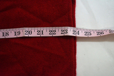 JM Collection Women's 3/4 Sleeve Wool Red Rhinestone Embellish Cardigan Jacket M