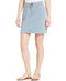 Lee Women Blue Straight Mini Skort Denim Ticking Striped Stretch Pockets Size 4 - evorr.com