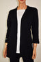 New Karen Scott Women's 3/4 Sleeves Cotton Black Open Front Cardigan Shrug Top M