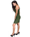 Women's Halter fitted sheath dress w/cutaway back - evorr.com