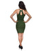 Women's Halter fitted sheath dress w/cutaway back - evorr.com
