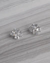 3D Floral Pattern Crystal Earrings