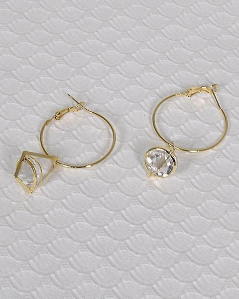 Accented Rhinestone Dangler Earrings