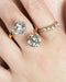 Adjustable Crystal Cluster Rings - Set of 2