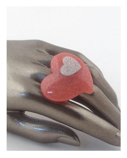 Adjustable heart shaped ring - evorr.com