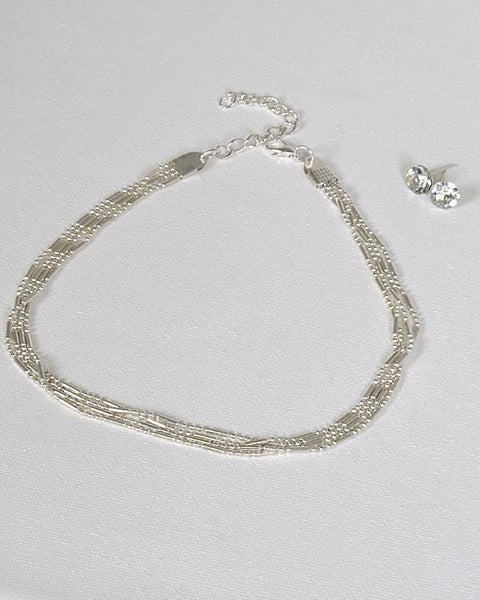 Beaded and Pipe Strand Detailing Lobster Clasp Closure Necklace