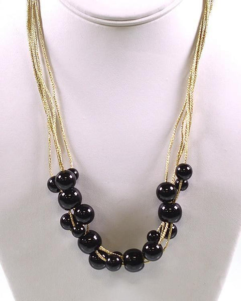 Beaded Necklace with Multiple Stand - evorr.com