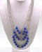 Beaded Multi Link Chain Necklace with Three Layers - evorr.com