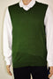 Club Room Men's V-Neck Sleeveless Merino Wool Blend Green Pull  Over Sweater M - evorr.com