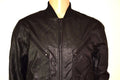 $129 Kenneth Cole Reaction Men's Black Seamed Faux Leather Bomber Jacket Coat XL - evorr.com