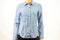 New Tommy Hilfiger Women's Cotton Blue Dotted Chambray Button Down Shirt Top S - evorr.com