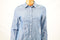 New Tommy Hilfiger Women's Cotton Blue Dotted Chambray Button Down Shirt Top S - evorr.com