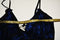 $138 Studio M Women's Sleeveless Black Blue Printed Tie Front Tunic Dress Large - evorr.com