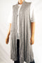 Alfani Women Sleeveless Gray Duster Cardigan Shrug Medium M