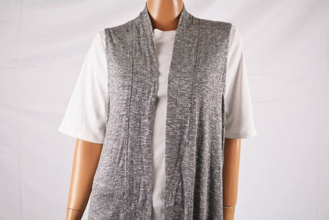 Alfani Women Sleeveless Gray Duster Cardigan Shrug Medium M