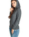 Women's Long-Sleeves Gray Fashion kangaroo pocket hoodie Blouse Top - evorr.com