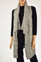 INC International Concepts Women Gray Metallic Marl-Knit Draped Shrug Cardigan L