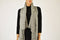 INC International Concepts Women Gray Metallic Marl-Knit Draped Shrug Cardigan L